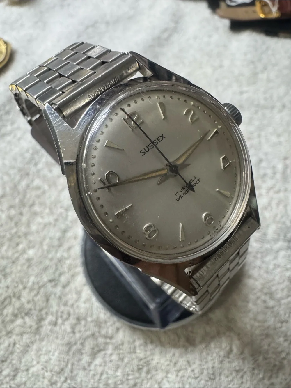 Men's Silver Dial Mechanical Watch - Silver Bracelet